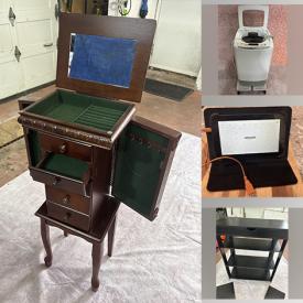 MaxSold Auction: This online auction features table tabletop soccer game, games, costume jewellery, mini fridge, standing jewellery box, portable washer, pet products, fitness gear, printer, and more!