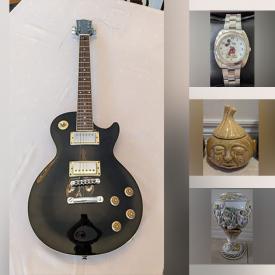 MaxSold Auction: This online auction features electric guitar, political memorabilia, watches, vintage jewelry, trinket box, Disney collectibles, Star Wars collectibles, vintage toys, Pez dispensers, Pokemon collectibles, Ty Mini Boo collectibles, vintage music posters, NIB computer components, fitness watch, McDonald’s glass mugs, comics, hockey collectibles, sports trading cards, DVDs, Sadler pots, Majolica vase, women’s clothing & shoes, and much, much, more!!!