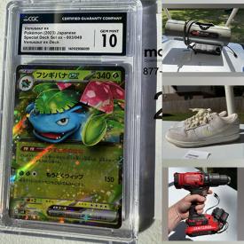 MaxSold Auction: This online auction features games, sport shade, NIB outdoor lights, power & hand tools, puzzles, men’s & kids clothing, video game console & games, Willow Tree figures, Pokemon cards, small kitchen appliances, massage table, space heater, yard tools, new power banks, watches, women’s shoes, bike, fabric, and more!