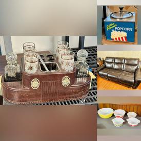 MaxSold Auction: This online auction features vintage MCM lamp shades, vintage fishing reels, antique lamps, Coca-Cola collectibles, vintage cameras, vintage wall clocks, vintage train accessories, globe bar cart, stereo components, watches, vintage toys, leather sofa, fitness gear, antique sewing machine, leather jackets, vintage Pyrex, antique waterfall dresser, marbles, men’s clothing, HD clothing, and more!