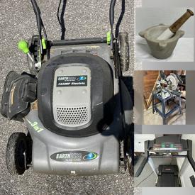 MaxSold Auction: This online auction features electric fireplace credenza, small kitchen appliances, art pottery, bean pots, vintage coffee grinders, office chairs, craft supplies, exercise equipment, glass top table, portable AC unit, painting supplies, metal wall art, NIB ceiling fan, vinyl records, power & hand tools, upright freezer, antique tool, camping gear, patio furniture, lawnmowers, yard tools, and much, much, more!!!