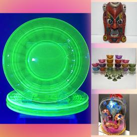 MaxSold Auction: This auction features Uranium Glass, Antique Engravings, Jewelry, Watches, Beanie Babies, Bonsai Planters, Elephant Garland, Kitchenware, Dessert Cups,  Humidifier, Fan, Pillows, Art, Figurines, Plates, Aviation Pins,   and much much more!