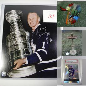 MaxSold Auction: This online auction features sports trading cards, yard art, fishing gear, yard tools, metal signs, costume jewellery, Batman collectibles, comics, Star Wars collectibles, teacup/saucer sets, watches, scrap metal sculptures, vintage tools, vintage Avon collection, Coca-Cola collectibles, craft supplies, planter pots, and much, much, more!!!