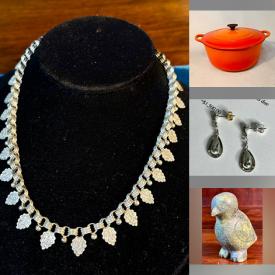 MaxSold Auction: This online auction features vintage silver jewellery, Pokemon collectibles, vinyl records, coins, comics, MCM jewellery, estate pipes, proof coins, soapstone carvings, Disney collectibles, Depression glass, video game console & games, antique stoneware bottle, Legos, antique Cloisonne, art pottery, binoculars, watches, dollhouse miniatures, charm bracelet, and much, much, more!!!