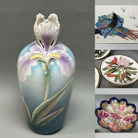 MaxSold Auction: This online auction features Japanese woodblock, Lenox porcelain, teacup/saucer sets, Imari ware, art glass, collector plates, Transferware, Belleek porcelain, sports collectibles, slipper chairs, art pottery, Afgan runner, Holton trombone, stamps, and more!