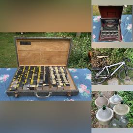 MaxSold Auction: This online auction features floor tiles, bike, vintage spring horse, demijohns, snowracers, wine making supplies, vintage DJ cassettes, toys, vintage typewriter, and more!