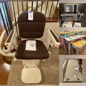 MaxSold Auction: This auction features Dining Room Suite, Crystal, Display Hutch, Stairlift, Artwork, Lamps,  Pots and Pans, Recliner, Nesting Tables, Area Rug, Formalwear, Bedroom Suite, Books, Shelving, Christmas Decor, Luggage, Hats, Office Items  more and much much more!
