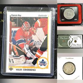 MaxSold Auction: This online auction features coins, sports trading cards, case coins, commemorative coins, Magic The Gathering cards, Pokemon cards, beer mugs, collector plates, coin holders, games, Star Wars collectibles, toys, Wade Red Rose figures, and much more!!