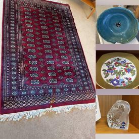 MaxSold Auction: This online auction features area rugs, room divider, vintage sewing machine, wall masks, camping gear, vintage floor lamps, glass heads, Hudson’s Bay blankets, fabric, teak furniture, Moorcroft, Indigenous artwork, teacup/saucer sets, and much more!