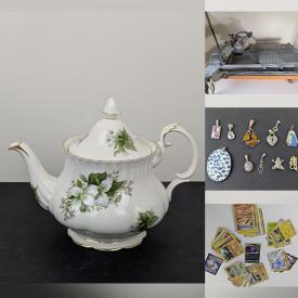 MaxSold Auction: This online auction features construction power tools, painting supplies, HVAC materials, trinket boxes, teacup/saucer sets, Willow Tree angel, Disney collectibles, vintage porcelain figurines, Precious Moments figurine, Royal Albert teapot, men’s & women’s clothing & shoes, sports apparel, sports trading cards, sports equipment, CDs, Yamaha keyboard, Blu-Rays, silver jewelry, watch collection, comics, Star Trek cards, Pokemon cards, action figures, games, and more!
