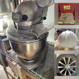 MaxSold Auction: This online auction features antique crown jars, wine rack, vintage construction toys, vintage projector, antique washstand, tires & rims, pool table slate, smoker, BBQ grill, pressback chairs, Asian themed china, small kitchen appliances, and more!n