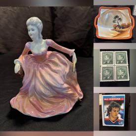 MaxSold Auction: This online auction features vintage Coalport figurines, Art Deco Noritake, vintage antique kerosene lantern, proof coins, currency, art books, jewellery, sports trading cards, stamps, and more!