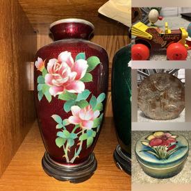 MaxSold Auction: This online auction features vintage cameras, vintage decanter set, vintage cloisonne, art glass, vintage Limoges box, Breyer horses, sewing machine, watches, stereomicroscope, Moorcroft, art pottery, vintage toys, antique books, vintage Pyrex, and more!
