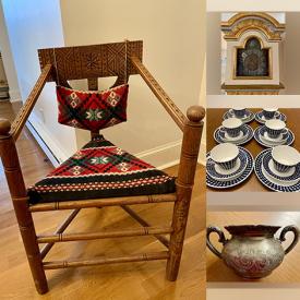 MaxSold Auction: This online auction features antique Swedish furniture, primitive cupboard, art books, pewter cups, and more!