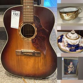 MaxSold Auction: This online auction features guitar, vintage books, Belleek china, stone carving, nesting dolls, video game console & games, art pottery, vintage trunks, ceramic figurines, kimonos, teacup/saucer sets, watch, sofa bed, and much more!