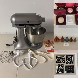 MaxSold Auction: This online auction features small kitchen appliances, cookie cutter collection, antique toaster, art pottery, art glass, vintage bottles, sports collectibles, stamps, coins, printer, DVDs, comics, Swarovski figurines, vintage wooden spin top collection, TV, teacup/saucer sets, Royal Doulton figurine, collector plates, Cranberry glass, trinket boxes, watches, costume jewellery, Christmas village, vintage dollhouse, men’s tuxedos, and much, much, more!!!\n