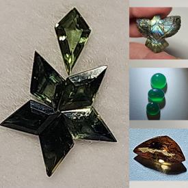 MaxSold Auction: This online auction features loose gemstones such as sapphires, opals, peridots, topaz, rubies, citrines, amethysts, onyx, moonstones, labradorite carvings, and much more!!