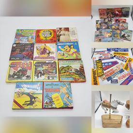 MaxSold Auction: This online auction features carousel horses, vintage magazines, graphic novels, antique postcards, vintage 8mm movies, Star Trek books, and more!