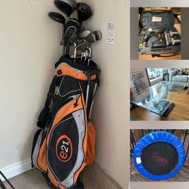 MaxSold Auction: This online auction features golf clubs, men’s & women’s shoes, glass top tables, small kitchen appliances, monitors, MCM buffet, teacup/saucer sets, patio furniture, garden pots, mini trampoline, power washer, beauty appliances, bar stool, adjustable beds, vintage radios, cameras, bike, hand tools, camping gear, exercise equipment, vinyl records, art glass, games, puzzles, and much, much, more!!!