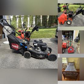 MaxSold Auction: This auction features Bedroom Furniture, Carpets, Lawn Mower, Snow Blower, Painting Supplies, Lamps, Jars, Hand Tools, Cleaning Supplies, Backpacks, Planters, Patio Furniture, Ladder, Shelving   more and much much more!