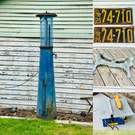 MaxSold Auction: This online auction features vinyl records, vintage signage, antique sad irons, new inflatable kayak, cookie jar, camping gear, men’s clothing, Harley Davidson apparel, games, winch, engine hoist, golf clubs, garden tools, vintage license plates, bocce ball set, insulators, hardware, pressure washers, vintage milk cans, inverter, antique gas pump, fire pits, chainsaw, power & hand tools, car parts, fishing gear,  patio furniture, lawn mower, ladders, spot welder, NIB string lights, TV, and much, much, more!!!