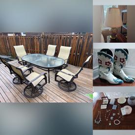 MaxSold Auction: This auction features Swarovski Figures, Grandfather Clock, Bar Cart, Framed Prints, Lladro Figures, Buffet, Dining Set,  Lamps, Echo Devices, Books, CDs, Bose Music System, Battery, Thomasville Chairs, Brass Bed, Wardrobe, Crystal Glasses, Flatware, TVs, Linens, Storage Containers, Pots and Pans, BBQ, Patio Set, Planters, Wool Rug, Leather Sofa, Tools, Coins, Jackets, Office Supplies, Floor Polisher, Bedroom Set, Perfumes  and much much more!