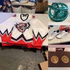 MaxSold Auction: This online auction features Ty collectibles, NIP HotWheels, power & hand tools, games, jerseys, small kitchen appliances, Legos, copper art, stamp collection, women’s shoes, collectible teapots, art glass, LED strip light, sports trading cards, video games, DVDs, Eeyore collection, area rug, camping gear, children’s books, heater, yard tools, snowblower, and more!