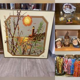 MaxSold Auction: This online auction features women’s clothing, Star Wars collectibles, collector plates, tea sets, teacup/saucer sets, decorative plates, modern tables, Lladro figurines, antique bureau desk, vintage duck decoy, wood carvings, Lilliput Lane cottages, beer steins, character mugs, Firefly collectibles, Funko Pop!, comics, lily-style lamp, Indigenous art, metal sculpture, and more!