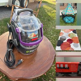 MaxSold Auction: This online auction features small kitchen appliances, futon, bar stools, sleeping bags, doors, Yamaha keyboard, pet products, window AC unit, hand tools, counter freezer, winter tires, floor lamps, office supplies, carved animals, stamps, area rugs, small kitchen appliances, toys, and more!