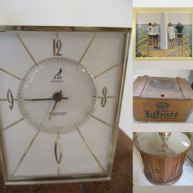 MaxSold Auction: This auction features Jewelry, Art, Lamps, Grandfather Clock, Upright Piano, Fridge, Linens, Mirrors, Upholstered Furniture, Bedroom Sets, Kitchen Appliances, MCM Furnishings, more and much much more!