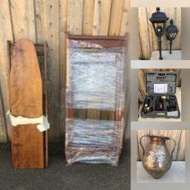 MaxSold Auction: This online auction features vintage copper vases, stained glass panel, garden art, power & hand tools, pet products, NIB light, outside lights, milk glass, costume jewelry, door locks & handles, hardware, floor vase, puzzles, and much, much, more!!!