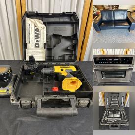MaxSold Auction: This online auction features leather furniture, Star Wars collectible, power & hand tools, toys, video games, small kitchen appliances, string lights, chainsaws, bike racks, fitness gear, golf clubs, jack stands, and more!