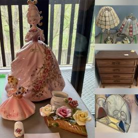 MaxSold Auction: This online auction features dining table & chairs, antique chairs, collector plates, teacup/saucer sets, decorative plates, souvenir spoon collection, Depression glass, small kitchen appliances, games, computer desk, office supplies, hand tools, and more!