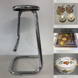 MaxSold Auction: This online auction features Evesham, art glass, stone carvings, cloisonne vases, cinnabar vases, vintage cranberry glass, vintage Moorcroft bowl, Le Creuset, fine jewelry, antique Robert brooch, coins, Tiffany style lamp, stereo components, and more!