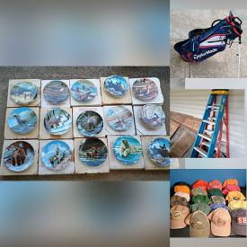 MaxSold Auction: This online auction features collector plates, vintage drafting tools, new beauty products, vintage toys, pop-up canopies, collectible dolls, games, cameras, sewing machine, fabric, bike, golf bags, sports equipment, new snowboard, snowblower, garden tools, sports trading cards, comics, ball caps, toys, porcelain doll, NIB train set, mini shoe collection, Dept 56 houses, DVDs, and more!