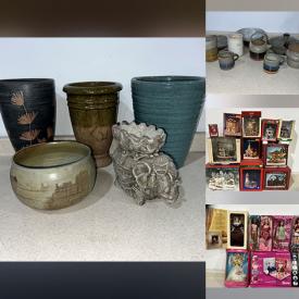 MaxSold Auction: This online auction features Shirley Temple doll & clothing, vintage dolls, NIB collector Barbies, Pop Culture dolls/action figures, vintage cloisonne vase, floor vase, art pottery, Christmas village houses, train set, dollhouse kit, puzzles, and more!