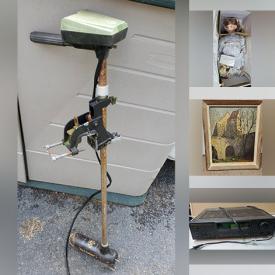 MaxSold Auction: This online auction features power & hand tools, trolling motor, beauty appliances, fishing gear, sewing machine, toys, pool pump, mantel clock, games, snowthrower, garden tools, bikes, vintage tools, collector plates, sports trading cards, Christmas village houses, Yamah keyboard, stereo components, Remo drums, comics, and much, much, more!!!