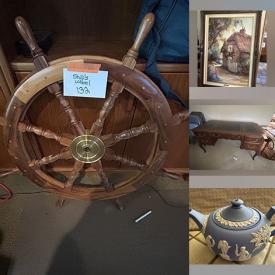 MaxSold Auction: This online auction features collector plates, small kitchen appliances, Lenox, baking & cooking essentials, office supplies, printer, sleeper sofas, roll top desk, computer desk, bronze sculptures, Thomas Kinkaid collectibles, art glass, Marty Bell prints, Christmas houses, hardware, electrical supplies, power & hand tools, chain saw, fishing gear, garden art, camping gear, row boat, train set, plant pots, pet products, bike, children’s books, games, TV, vinyl records, settee, beauty appliances, costume jewelry, men’s & women’s clothing, art glass, outerwear, miniature cottages, and much, much, more!!!