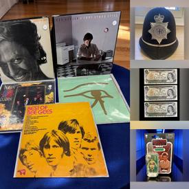 MaxSold Auction: This online auction features Coca-Cola collectibles, Disney collectibles, new pop culture collectibles, teacup/saucer sets, lunchboxes, mantle clocks, Star Wars collectibles, antique heater, toys, sports collectibles, comics, vinyl records, banknotes, iMac desktop computer, and more!