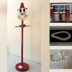 MaxSold Auction: This online auction features antique jewellery, shells, art pottery, electronic keyboard, NIP Pez dispensers, art glass, garden art, fabric, Depression glass, teacup/saucer sets, silver, gold & costume jewellery, craft kits, Bunnykins, wrist & pocket watches, exercise equipment, pet products, and much, much, more!!!