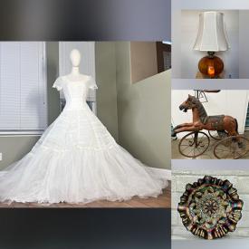 MaxSold Auction: This auction features Vintage Wedding Dress, Ink, Household Decor, Christmas Ornaments and Decor, Jewelry, MCM Lamp, Handbags, Red Glass, Indiana Glass, Cutting Boards, Wall Art, Squishmellows, Silver, Tables, Candles, Rocking Horse, Barbie Lithographs, Disney Collectibles, Clothing, Bee Costume, Mannequin, Lamps, DVDs, Snow Globe Collection , Viewmaster and Much Much More!