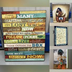 MaxSold Auction: This online auction features vintage signed paintings, vintage Asian 4 panel screen, Rock n Roll band framed posters, Navajo handwoven rugs, brass lamps, glass top table, and much, much, more!!!