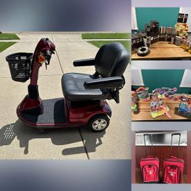MaxSold Auction: This online auction features mobility scooter, porcelain dolls, toys, NIB Holiday & collectible Barbies, water skis, steins, and more!