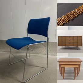 MaxSold Auction: This online auction features Strawberry Hill pottery, costume jewelry, collector coins, small kitchen appliances, planter, MCM furniture, art glass, Herman Miller chairs, vinyl records, mirrors, vintage magazines, ring light, office supplies, video games, and more!