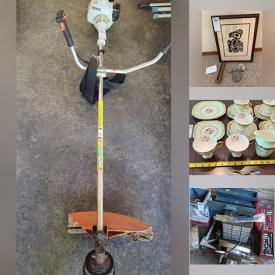 MaxSold Auction: This online auction features office supplies, kilts, women’s clothing, craft supplies, Indigenous prints, vinyl records, games, Roslyn Rose prints, sports equipment, costume jewellery, coins, teapots, small kitchen appliances, bistro set, dining table & chairs, patio furniture, Toby mug, TV, wood carvings, pet products, garden tools, power & hand tools, plant pots, paint supplies, camping gear, and more!