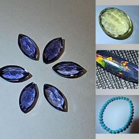 MaxSold Auction: This online auction features gemstone bracelets, and loose gemstones such as emeralds, opal, rubies, tourmaline, sapphires, aquamarine, peridots, sphenes, garnets, topaz, morganite, moonstones, turquoise, zircons, and much, much, more!!!