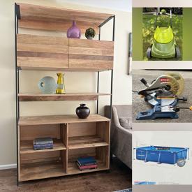 MaxSold Auction: This online auction features industrial modular storage, small kitchen appliances, outdoor chairs, sewing machines, beauty appliances, space heater, lawnmower, yard tools, sleeper sofa, kayak carrier, power tools, dehumidifier, smoker, above ground pool, inflatable boat, sectional sofa, and more!