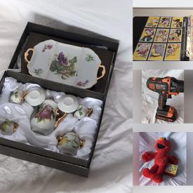 MaxSold Auction: This online auction features sewing machine, mini tea set, games, toys, Barbie clothes, vintage books, vintage buttons, costume jewelry, watches, art glass, marbles, sports trading cards, non sports trading cards, antique iron, garden tools, power & hand tools, vinyl records, DVDs, pet products, and much, much, more!!!