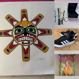 MaxSold Auction: This online auction features small kitchen appliances, power & hand tools, snorkel set, games, silver & costume jewelry, floating frames, men’s & women’s footwear & clothing, watches, cameras, action figures, Magic The Gathering, Indigenous prints, decanter, oil lantern, fitness gear, Bill Reid prints, collector plates, collector Barbie, child’s tea set, home electronics, outerwear, coins, Waterford figurine, and more!