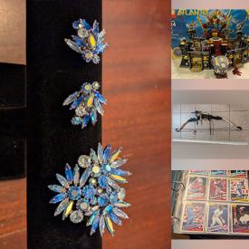MaxSold Auction: This online auction features estate jewelry, new Bianca Nygard hats, new beauty products, Lego kits, new women’s shoes, comics, sports trading cards, craft kits, train cars, sports collectibles, Yu-Gi-Oh cards, and more!